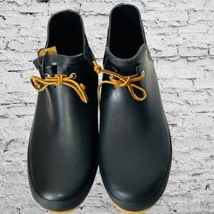 Chooka, Women’s Classic Tie Bootie Chelsea Rain Boot, Black Size 10M Waterproof